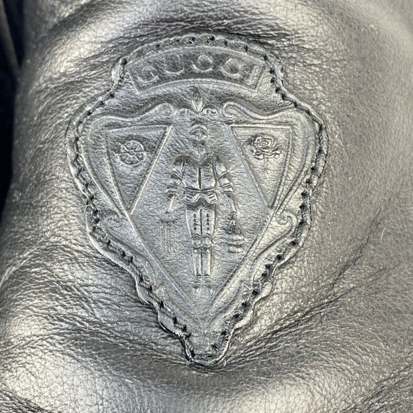 GUCCI Ankle Boots Mens 8.5 - 9 Black Leather KNIT main image 12